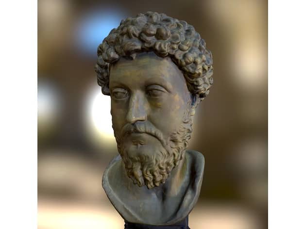 Popiersie Marka Aureliusza projekt 3D marki Banach 3D do pobrania.